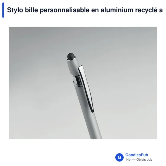 Stylo bille personnalisable en aluminium recyclé avec logo - SIPARO - Image 6