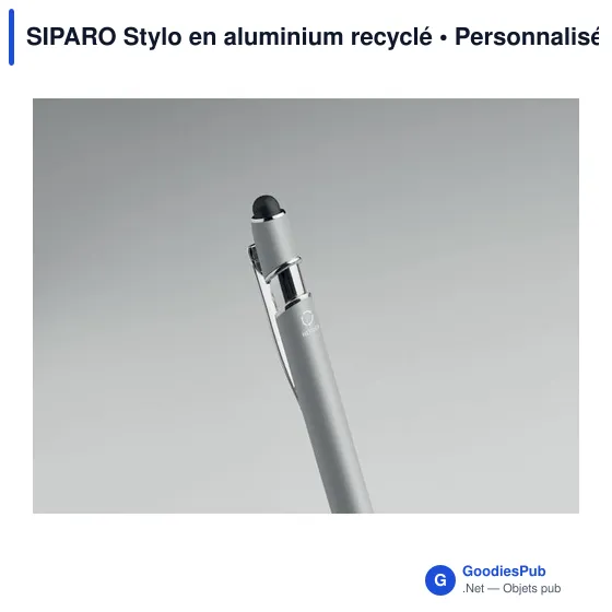 Stylo bille personnalisable en aluminium recyclé avec logo - SIPARO - Image 7