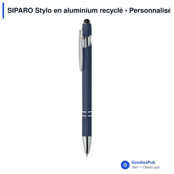 Stylo bille personnalisable en aluminium recyclé avec logo - SIPARO - Image 8