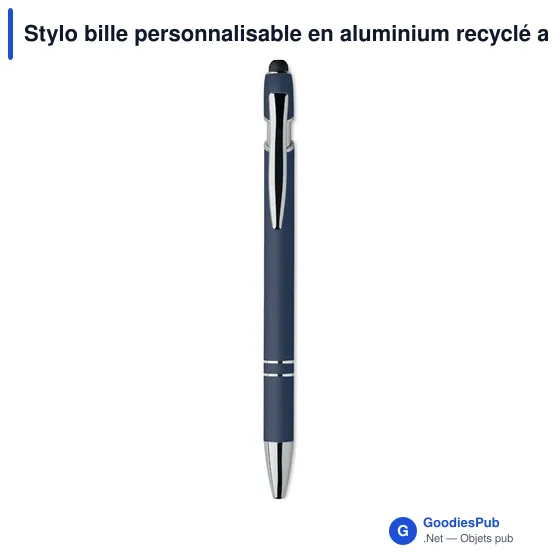 Stylo bille personnalisable en aluminium recyclé avec logo - SIPARO - Image 9