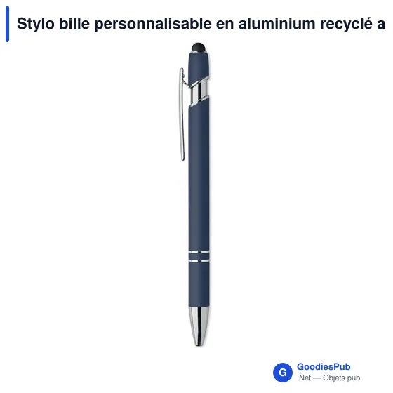 Stylo bille personnalisable en aluminium recyclé avec logo - SIPARO - Image 10