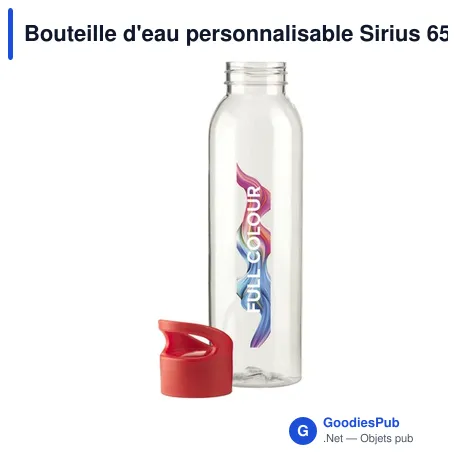 Bouteille d'eau personnalisable Sirius 650 ml avec logo
