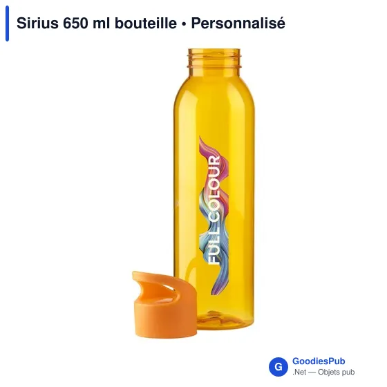 Bouteille d'eau personnalisable Sirius 650 ml avec logo - Image 11