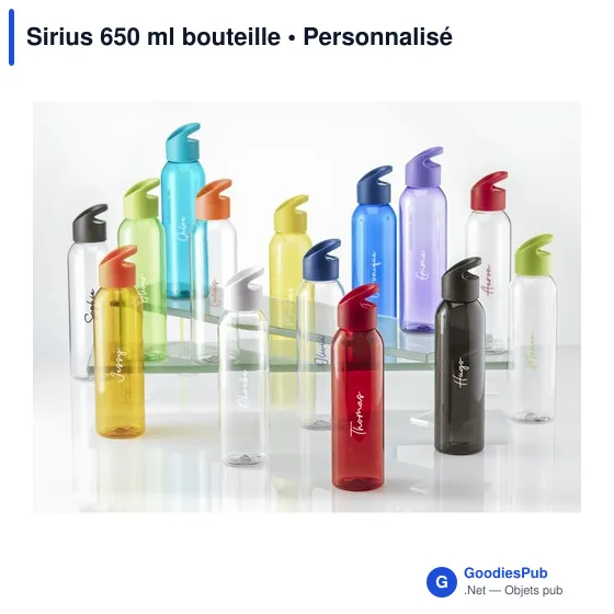 Bouteille d'eau personnalisable Sirius 650 ml avec logo - Image 12