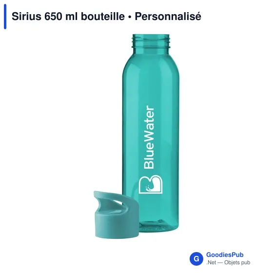 Bouteille d'eau personnalisable Sirius 650 ml avec logo - Image 4