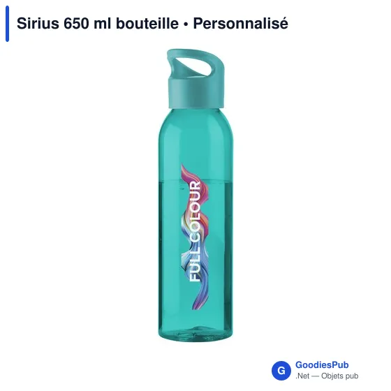 Bouteille d'eau personnalisable Sirius 650 ml avec logo - Image 6