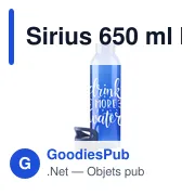 Bouteille d'eau personnalisable Sirius 650 ml avec logo - Miniature 7