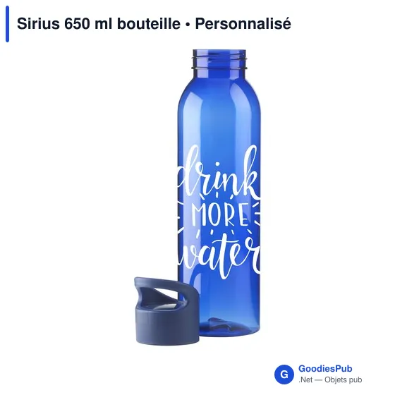 Bouteille d'eau personnalisable Sirius 650 ml avec logo - Image 7