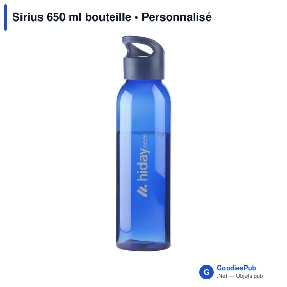 Bouteille d'eau personnalisable Sirius 650 ml avec logo - Image 9