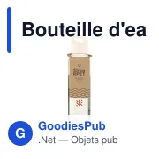 Bouteille d'eau personnalisable Sirius GRS RPET 650 ml avec logo - Miniature 1
