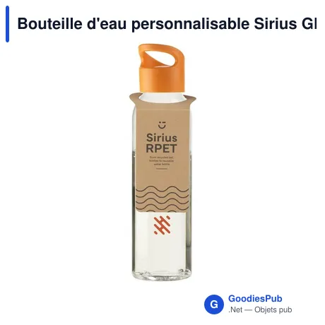 Bouteille d'eau personnalisable Sirius GRS RPET 650 ml avec logo