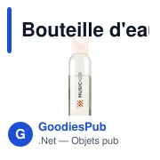 Bouteille d'eau personnalisable Sirius GRS RPET 650 ml avec logo - Miniature 2