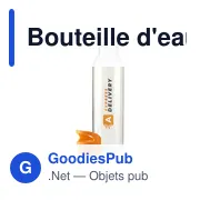 Bouteille d'eau personnalisable Sirius GRS RPET 650 ml avec logo - Miniature 3