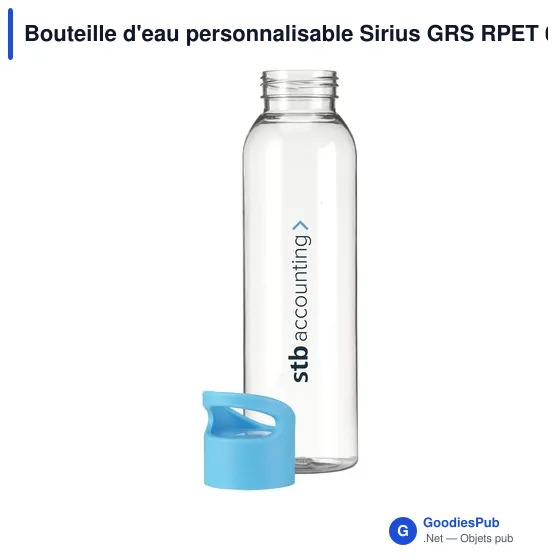 Bouteille d'eau personnalisable Sirius GRS RPET 650 ml avec logo - Image 10