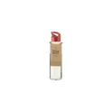 Variante rouge translucide - Bouteille d'eau personnalisable Sirius GRS RPET 650 ml avec logo