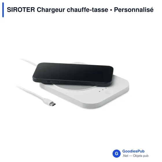 Chargeur chauffe-tasse personnalisable SIROTER avec logo - Image 3