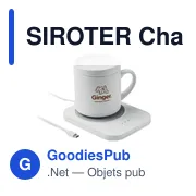 Chargeur chauffe-tasse personnalisable SIROTER avec logo - Miniature 4