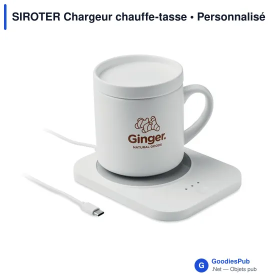 Chargeur chauffe-tasse personnalisable SIROTER avec logo - Image 4