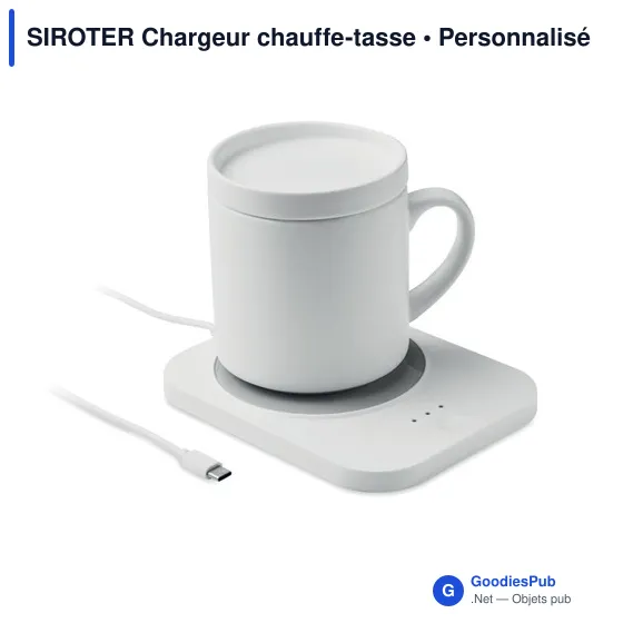 Chargeur chauffe-tasse personnalisable SIROTER avec logo - Image 7
