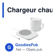 Chargeur chauffe-tasse personnalisable SIROTER avec logo - Miniature 9