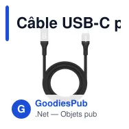 Câble USB-C personnalisable Sitecom 150 cm à écran LED avec logo - CA-1005 - Miniature 1