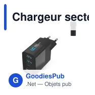 Chargeur secteur personnalisable Sitecom 30 W GaN avec logo - CH-1001 - Miniature 1