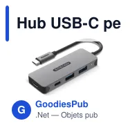 Hub USB-C personnalisable Sitecom 4 ports avec logo - CN-5010 - Miniature 1