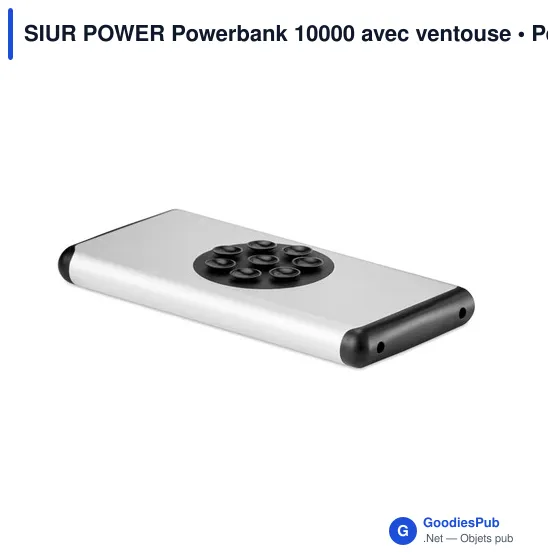 Powerbank personnalisable avec ventouse pour logo entreprise - Image 3