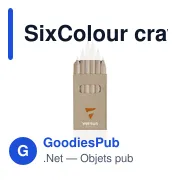 Crayons de couleur personnalisables en bois avec logo - SixColour - Miniature 1