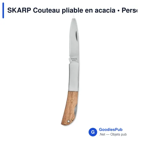 SKARP Couteau pliable en acacia