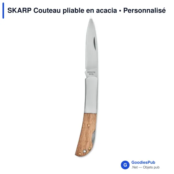 SKARP Couteau pliable en acacia - Image 1