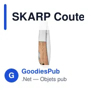 SKARP Couteau pliable en acacia - Miniature 2