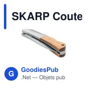 SKARP Couteau pliable en acacia - Miniature 3