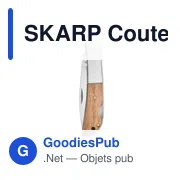 SKARP Couteau pliable en acacia - Miniature 4