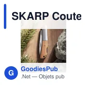 SKARP Couteau pliable en acacia - Miniature 6