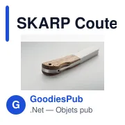 SKARP Couteau pliable en acacia - Miniature 7