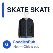 Veste coupe-vent personnalisable SKATE avec logo - Miniature 1