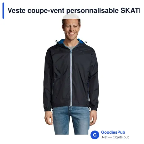 Veste coupe-vent personnalisable SKATE avec logo