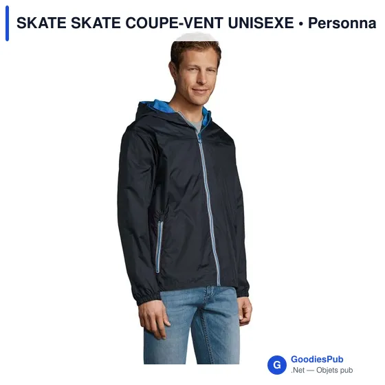 Veste coupe-vent personnalisable SKATE avec logo - Image 2