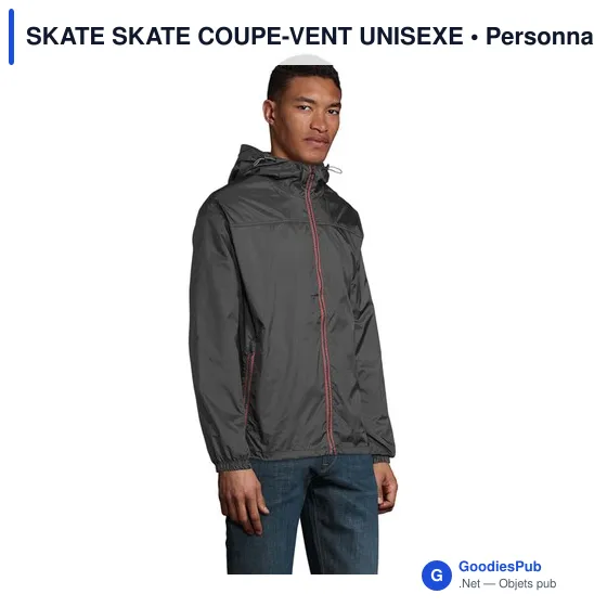 Veste coupe-vent personnalisable SKATE avec logo - Image 12