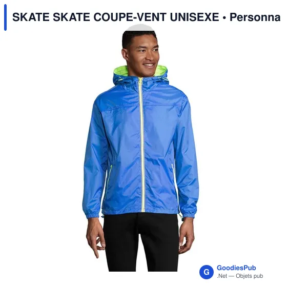 Veste coupe-vent personnalisable SKATE avec logo - Image 3