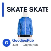 Veste coupe-vent personnalisable SKATE avec logo - Miniature 5