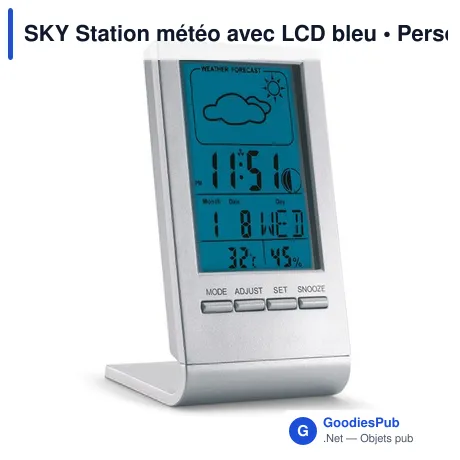 SKY Station météo avec LCD bleu