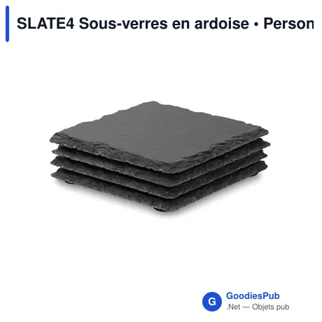 SLATE4 Sous-verres en ardoise