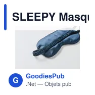 SLEEPY Masque oculaire en polyester - Miniature 6