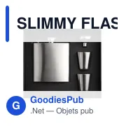 SLIMMY FLASK SET Flacon de poche avec gobelets - Miniature 1