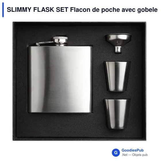 SLIMMY FLASK SET Flacon de poche avec gobelets - Image 1