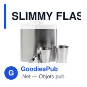SLIMMY FLASK SET Flacon de poche avec gobelets - Miniature 3