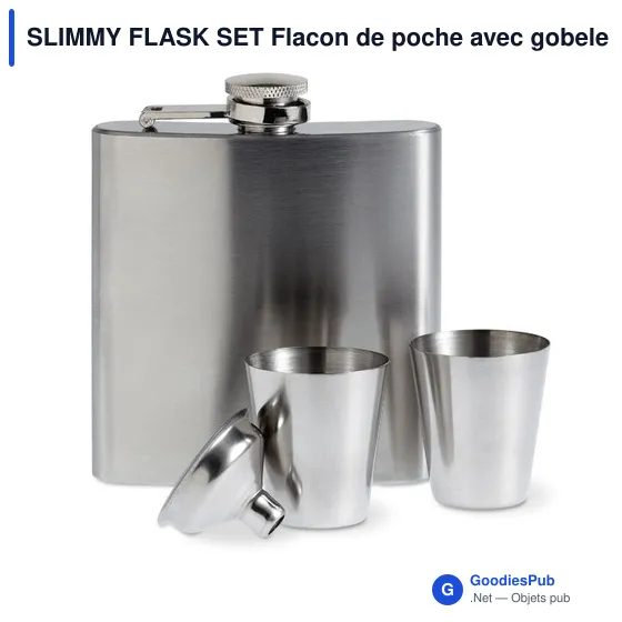 SLIMMY FLASK SET Flacon de poche avec gobelets - Image 3