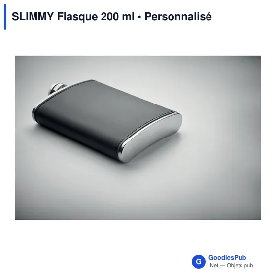Flasque personnalisable en acier inoxydable avec logo - SLIMMY 200 ml - Image 11